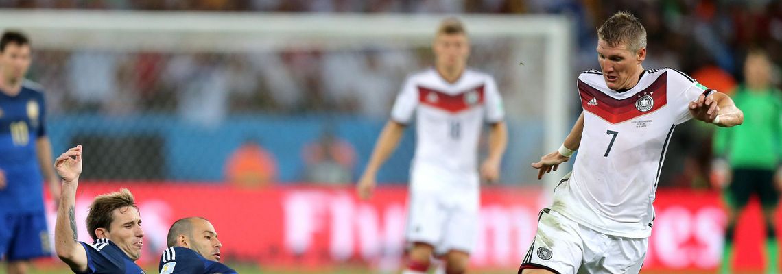 Abbildung Bastian Schweinsteiger im WM Finale 2014