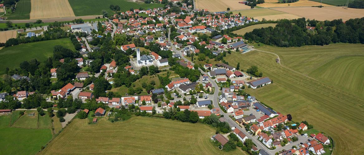 Abbildung Luftaufnahme der Gemeinde Bergkirchen