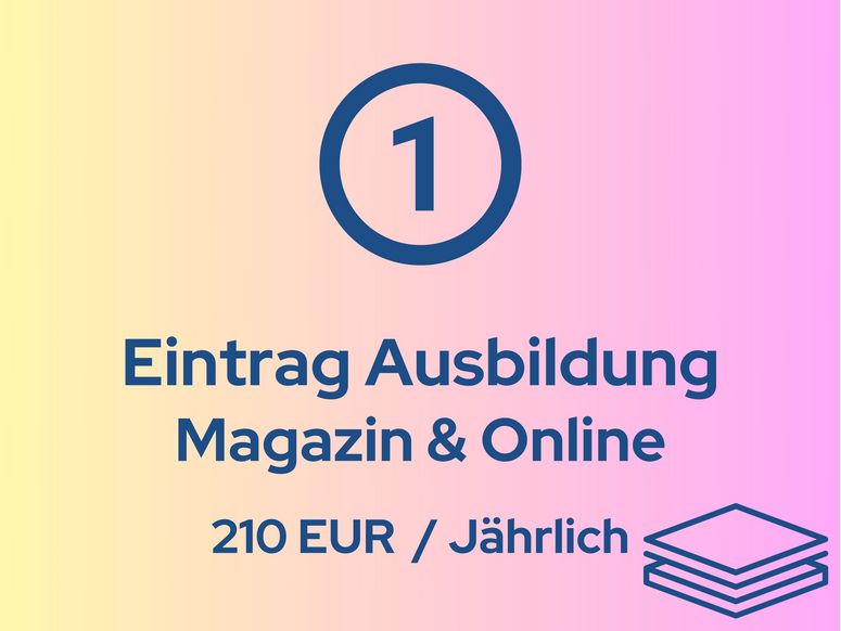Abbildung Produktbild Magazin und Online 210 Euro - Ausbildung